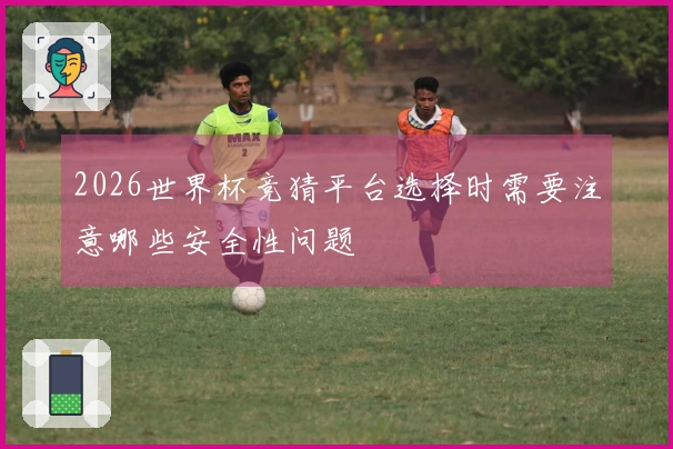 2026世界杯竞猜平台选择时需要注意哪些安全性问题