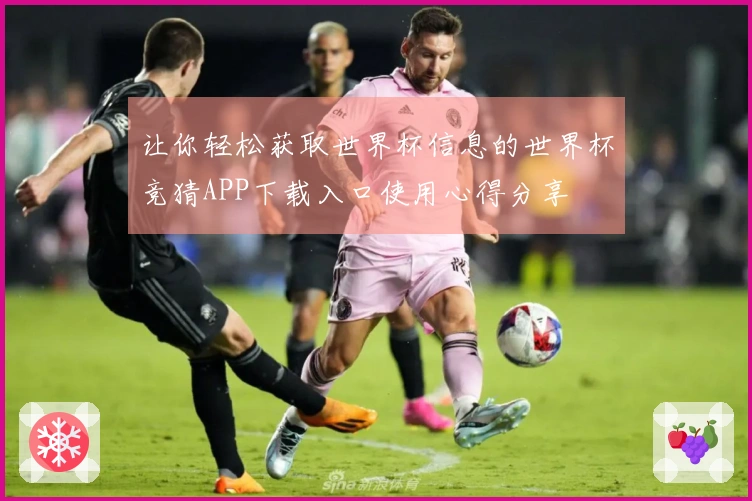 让你轻松获取世界杯信息的世界杯竞猜APP下载入口使用心得分享